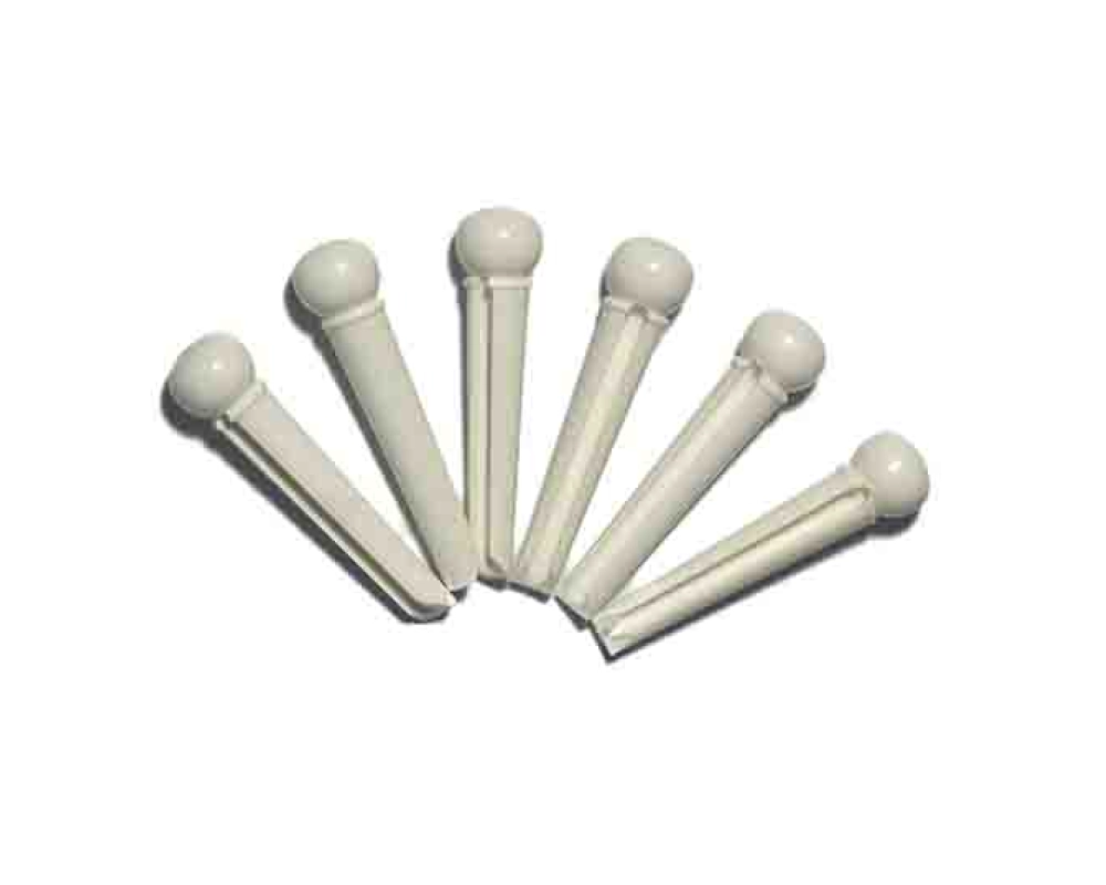 Soundsation H-F-0003 - Conjunto de 6 pinos p/guitarra acústica - Branco